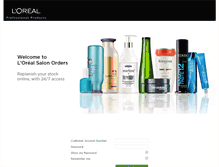 Tablet Screenshot of lorealsalonorders.com